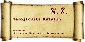 Manojlovits Katalin névjegykártya